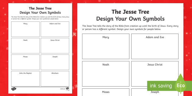 The Jesse Tree Worksheet / Worksheet-Irish (teacher made)