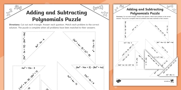 50 Adding And Subtracting Polynomials Worksheet Chessmuseum Template