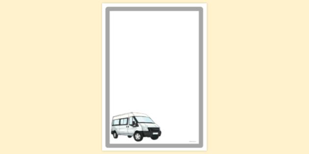 FREE! - Minibus Taxi Page Border (Teacher-Made)