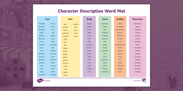 descriptive words to use in creative writing