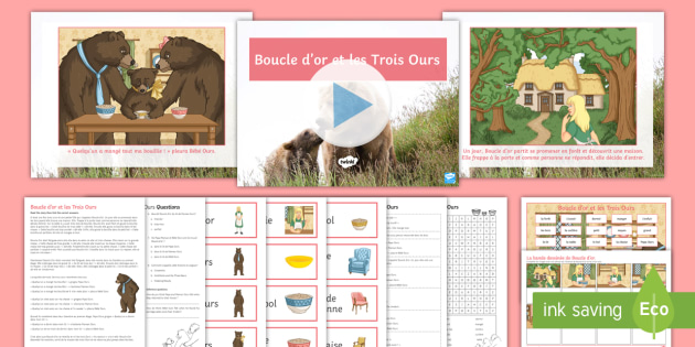 Boucle D Or Et Les Trois Ours Differentiated Resource Pack French