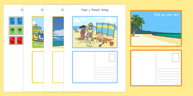 Create a Postcard Activity (teacher made)