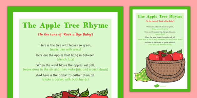 The Apple Tree Rhyme (teacher made)