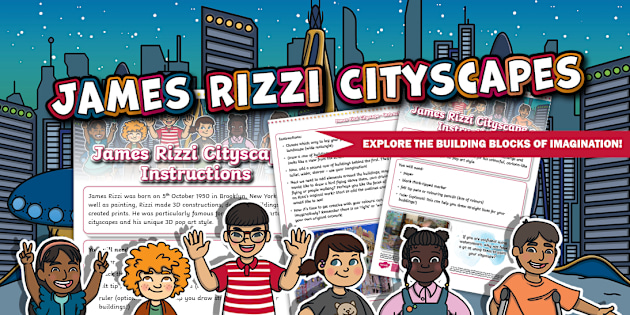 James Rizzi Cityscape Art Activity - Twinkl