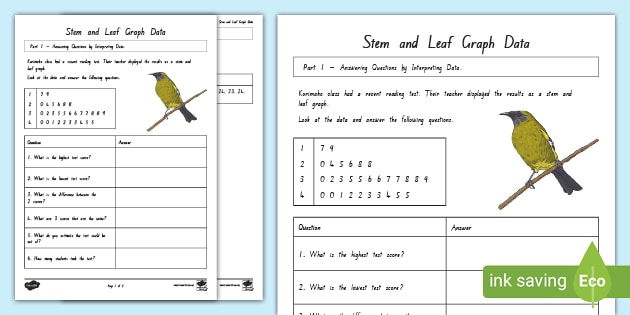 Stem and Leaf Graph Activity (teacher made)