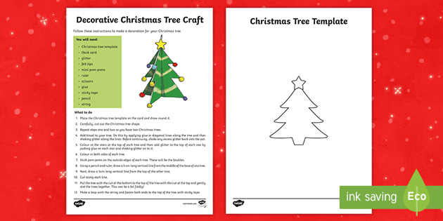 ks2 decorative christmas tree craft activity teacher made