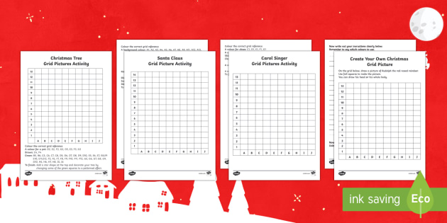 Christmas Grid Pictures Activity Pack (teacher made)