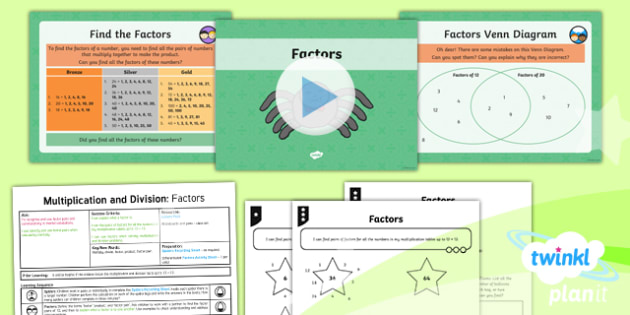 PlanIt Maths Y4 Multiplication and Division Lesson Pack Factors and