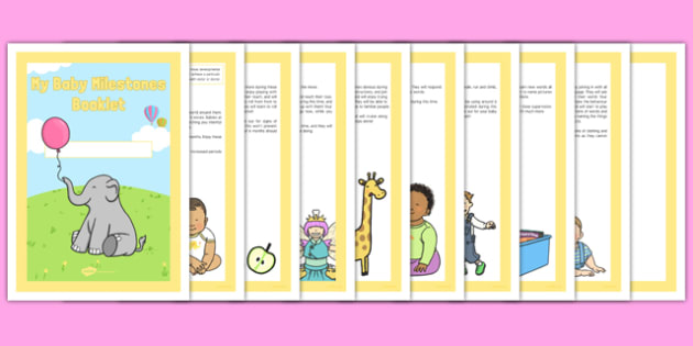 Baby Milestones First Year Timeline Booklet - 0-2 - Parents