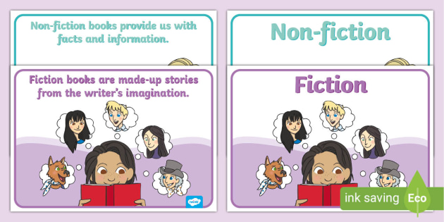What Is Fiction And Non Fiction Definition Display Posters