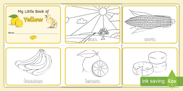 my little book of yellow worksheets teacher made