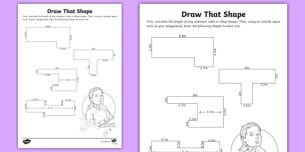 draw that shape worksheet teacher made