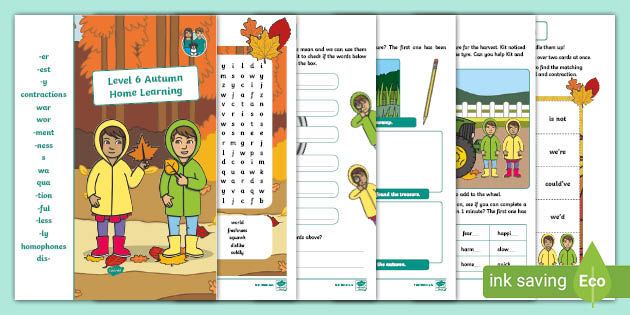 Level 6 Autumn Themed Home Learning Booklet 3