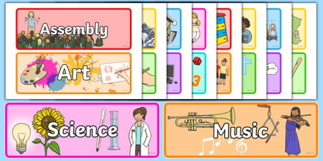 Downloadable Subject Labels Printable Classroom Signs