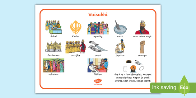 Vaisakhi Word Mat (teacher made)