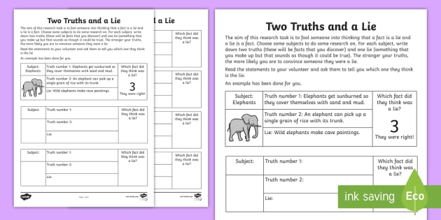 Why I Lie Es Truth Vs Lie Writing Worksheet Worksheet Teacher Made 