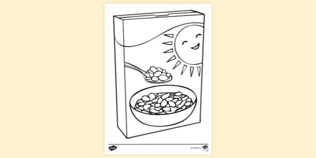 Box Of Cereal Colouring 