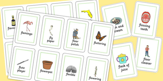 Three Syllable FL Flash Cards