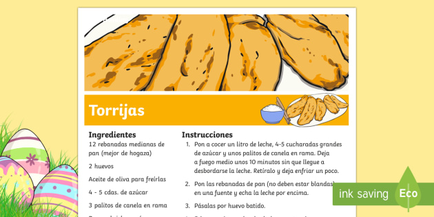 Receta: Torrijas - Semana Santa (teacher Made)