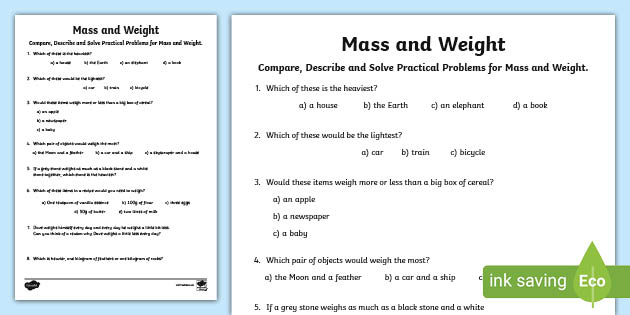 Mass and Weight