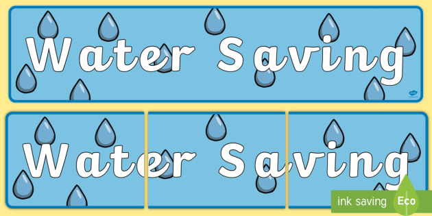 saving water display banner
