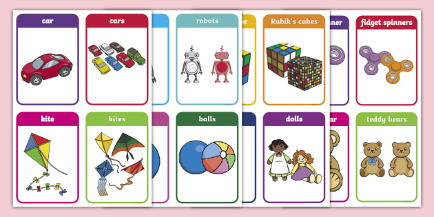 玩具字卡(單複數）｜Toys Flashcards｜小三小四適用