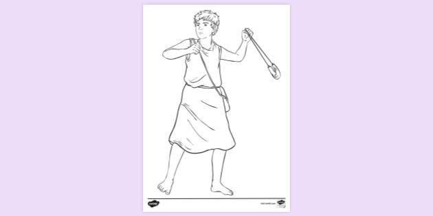 FREE! - David Colouring Page - Bible Colouring Sheets