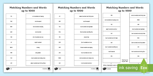 matching-numbers-and-words-up-to-1000-worksheet