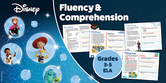 Disney: Reading Fluency and Comprehension Pack for 3rd-5th Grade