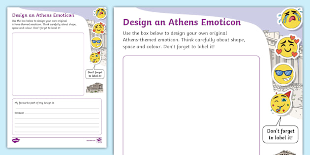 Design Your Own Athens Emoticon Activity