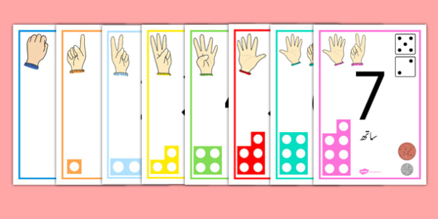 visual numberline posters 1 20 urdu teacher made