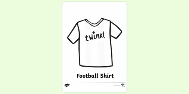 football shirt to colour in