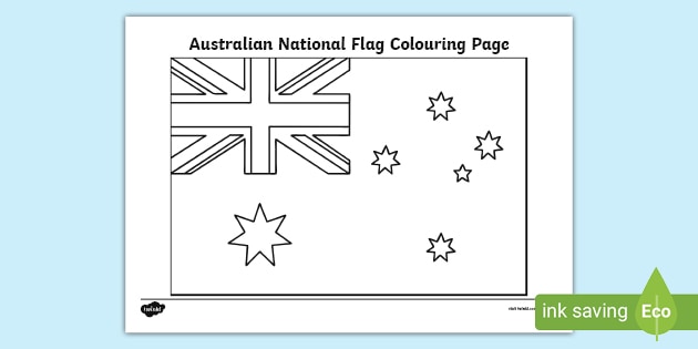 amatør Kommentér synonymordbog Australian Flag Black and White Colouring Page | Twinkl