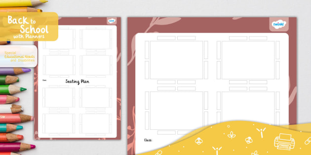 Editable Seating Plan | Back To School for SEND educators | Muted Floral