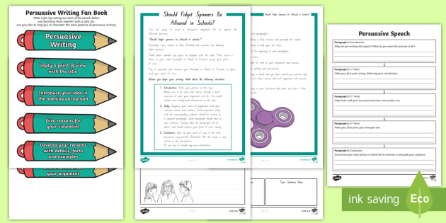 persuasive writing relievers activity pack
