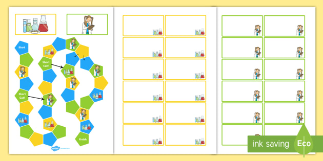 Science-Themed Editable Board Game (teacher made)