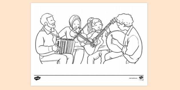 Colouring Page Of Music | Colouring Sheets