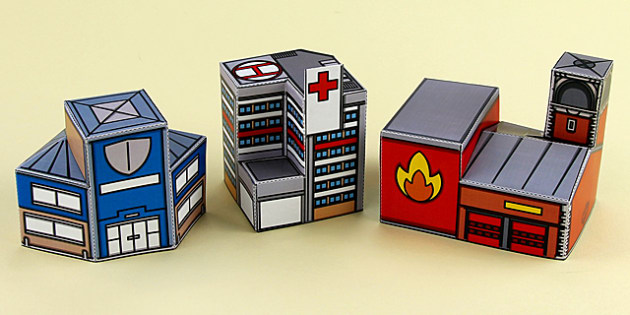 3d paper building cutouts