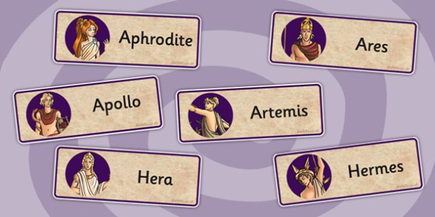 Ancient Greek Gods Word Cards - visual aid, keywords, greeks