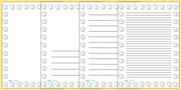 free printable lined paper with border pdf