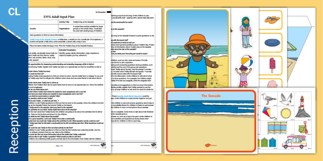 EYFS Teddy's Day at the Seaside Adult Input Plan & Resources