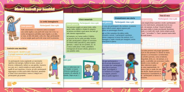 Giochi teatrali per bambini