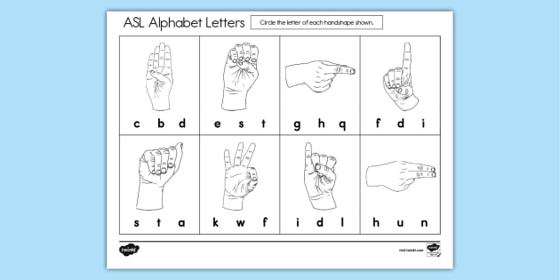 asl-alphabet-letters-a-i-worksheet-teacher-made-twinkl for Free Sign Language Alphabet Printables ASL Alphabet Letters A-I Worksheet (teacher made) - Twinkl for Free Sign Language Alphabet Printables