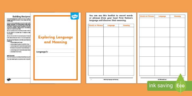 FREE! - Exploring Language and Meaning Booklet
