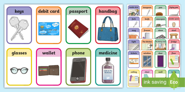 Free Household Object Vocabulary Cards Teacher Made
