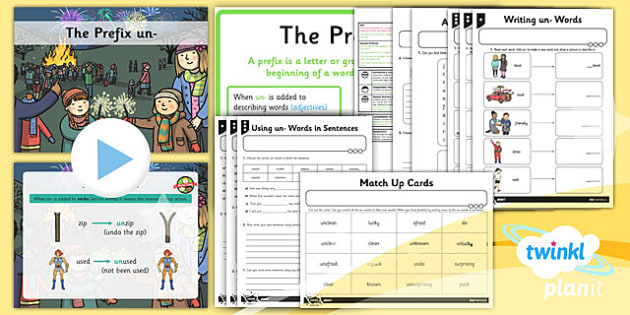 PlanIt Y1 SPaG Lesson Pack: The Prefix un (teacher made)