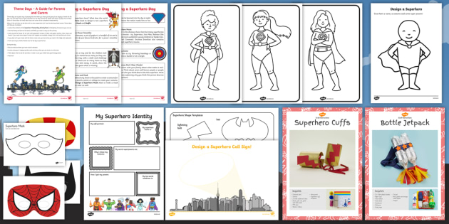 Superhero Theme Day Activity Pack (teacher made)