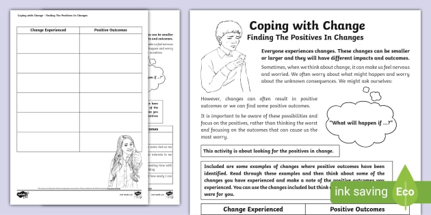 Transition: Coping with Change - Finding The Positives In Changes KS2
