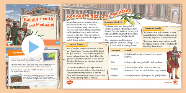 Roman Medication History Medicine • Twinkl.com.au