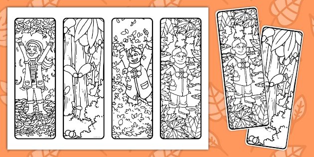Autumn Colouring Bookmarks